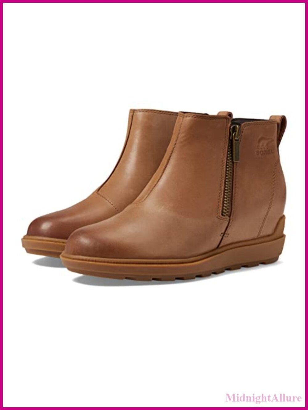 SOREL Evie II Zip Boot Women's Snow Boot Leather Zip Up